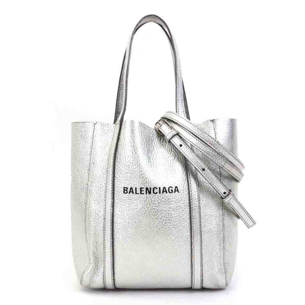 Balenciaga 2way Handbag Crossbody Leather Silver - Picture 1 of 5